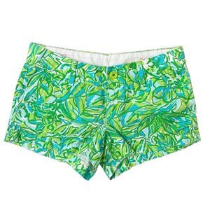Lilly Pulitzer The Walsh Short Citrus Green Parrot Size 2